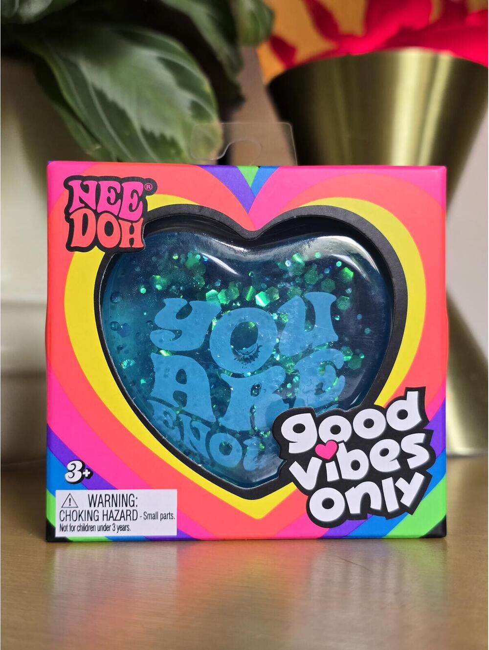 NIB Needoh Good Vibes Heart - Blue